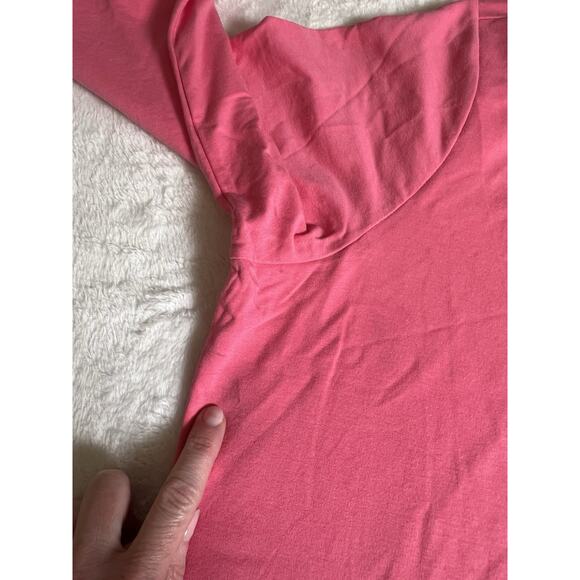 Quacker Factory Women’s Shirt Size 1X Pink NWTS Beaded Gems Pockets Casual Comfy - Picture 7 of 8